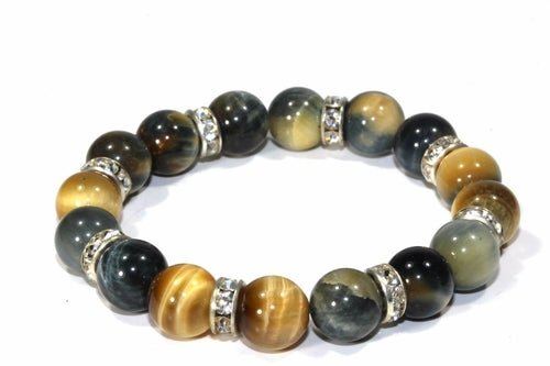 Medley Of Round Agate Stone Sparkle Yoga Bracelet - Wear and Wander