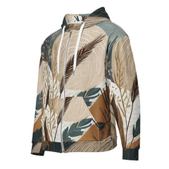 Mens Full Zip Graphic Hoodie, Boho Style Print - Wear and Wander