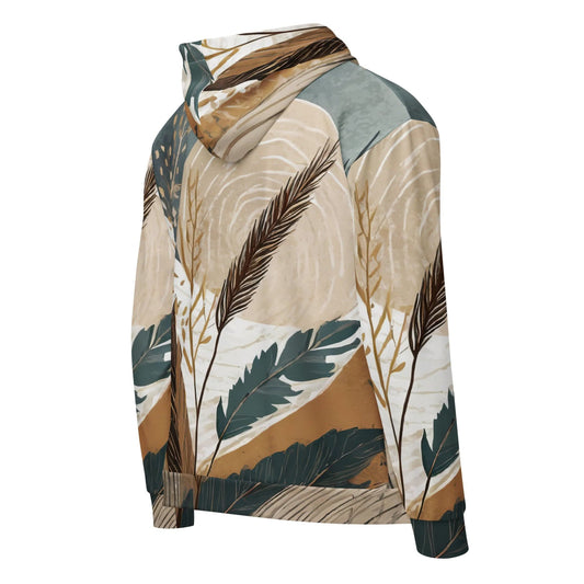 Mens Full Zip Graphic Hoodie, Boho Style Print - Wear and Wander
