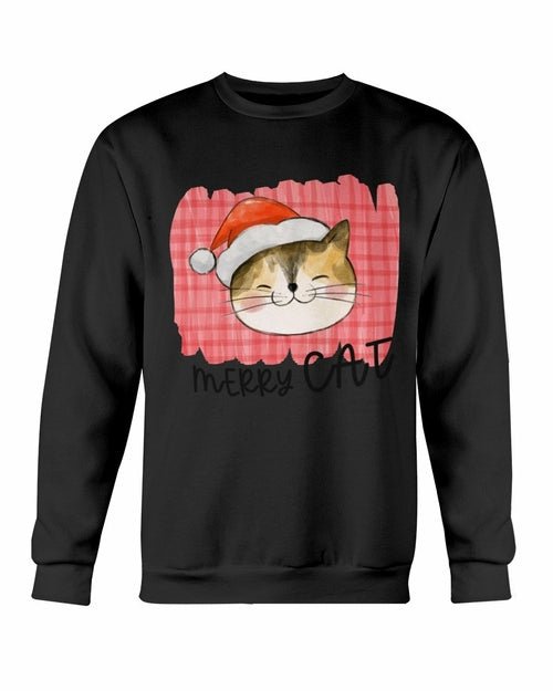 Merry Cat Christmas Sweatshirt - Wear and Wander