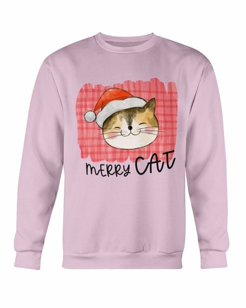 Merry Cat Christmas Sweatshirt - Wear and Wander