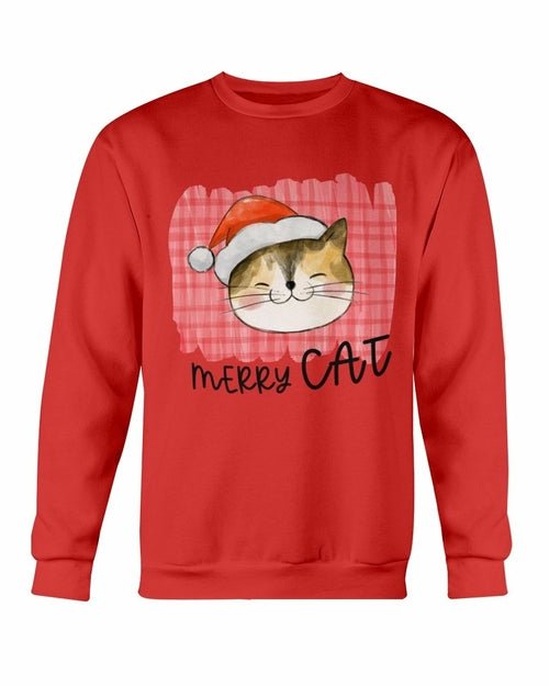 Merry Cat Christmas Sweatshirt - Wear and Wander