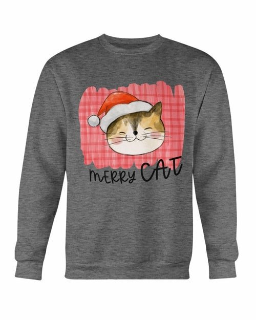 Merry Cat Christmas Sweatshirt - Wear and Wander