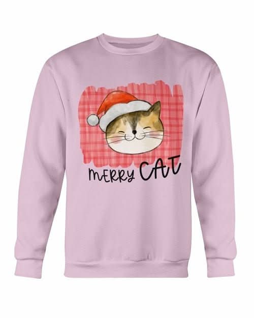 Merry Cat Christmas Sweatshirt - Wear and Wander