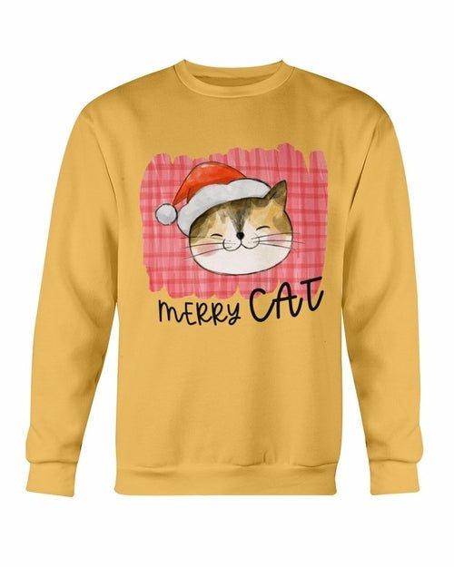 Merry Cat Christmas Sweatshirt - Wear and Wander