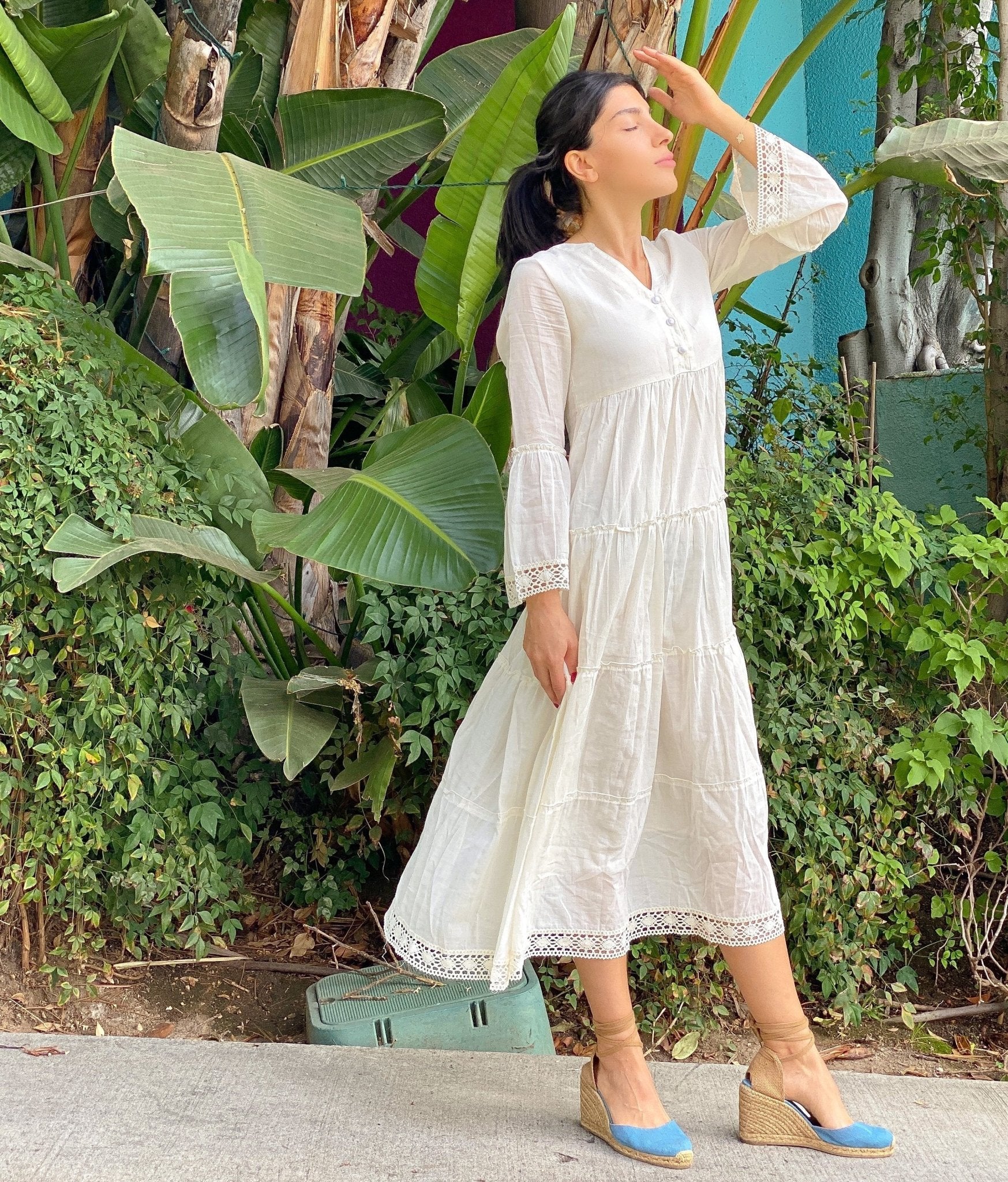 MIKA MAXI DRESS - NATURAL - Wear and Wander