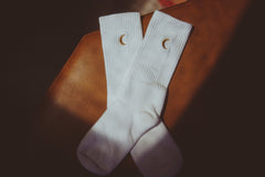 Moon Landing Embroidered Socks - Wear and Wander