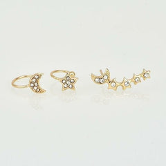 Moon & Star Earring and Cuff Set - Wear and Wander