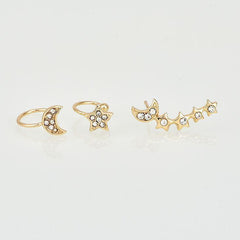 Moon & Star Earring and Cuff Set - Wear and Wander