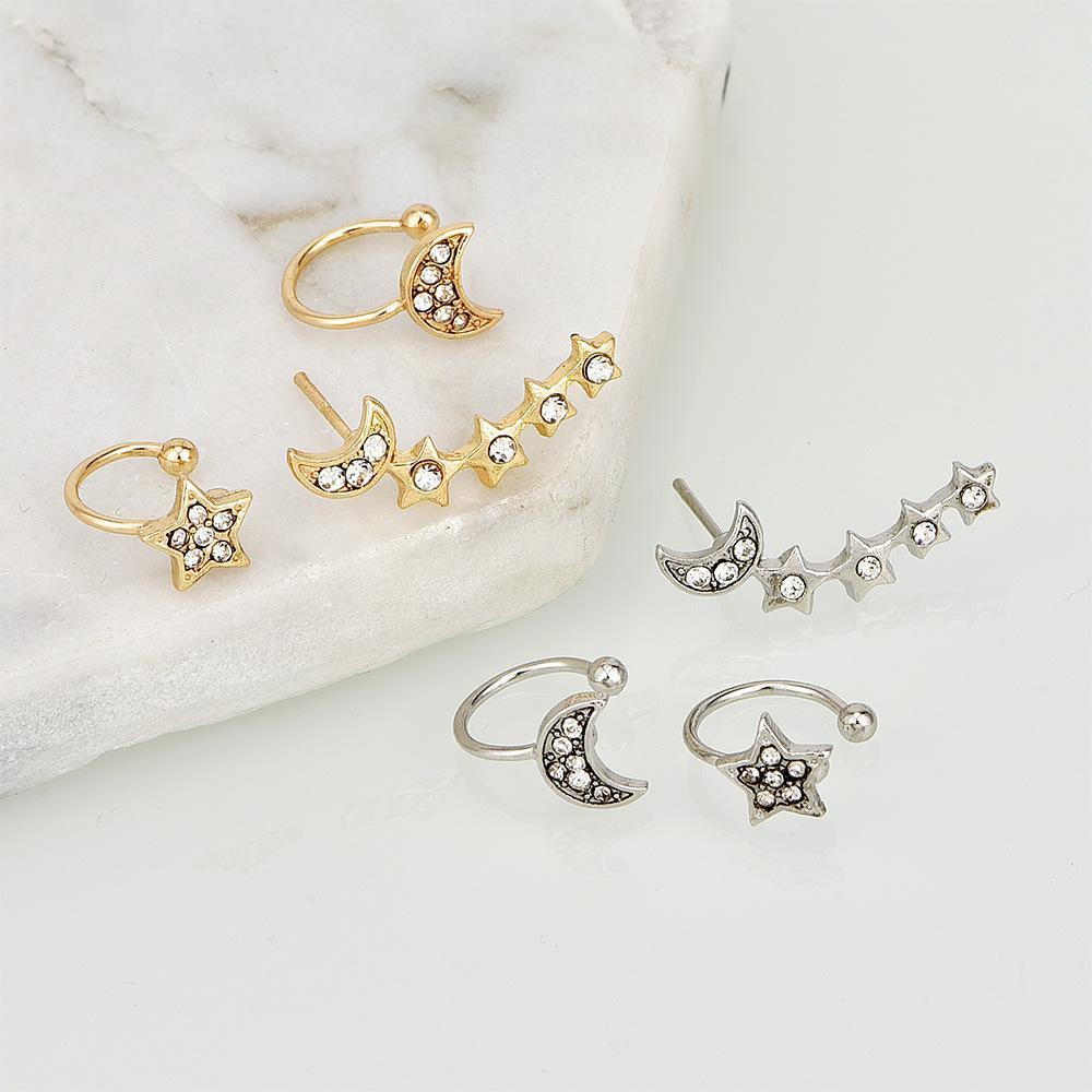 Moon & Star Earring and Cuff Set - Wear and Wander