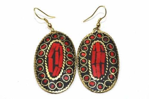 Mosaic Oval Earrings - Wear and Wander