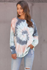 Multicolor Ombre Tie Dye Loose Casual Sweatshirt - Wear and Wander