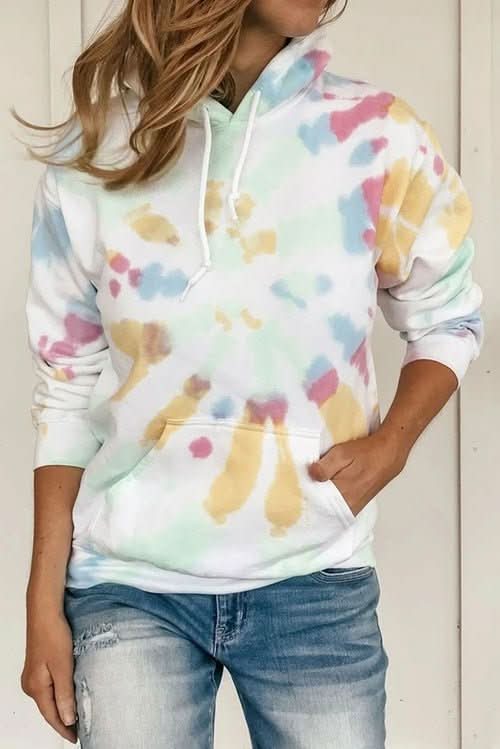 Multicolor Tie Dye Pattern Hoodie - Wear and Wander