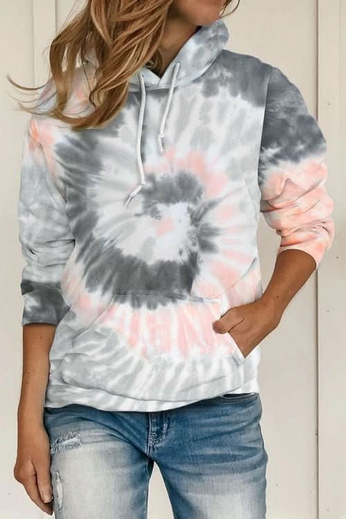 Multicolor Tie Dye Pattern Hoodie - Wear and Wander