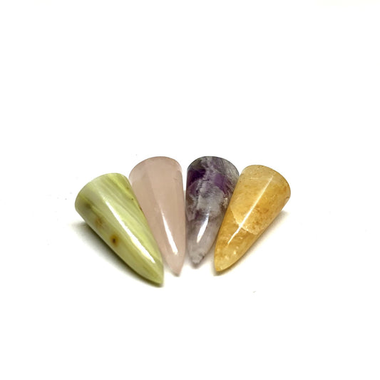 Natural Gemstone Pendulum Set of 4 - Wear and Wander