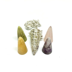 Natural Gemstone Pendulum Set of 4 - Wear and Wander