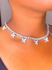 Necklace - So Icy Butterfly Choker - Wear and Wander