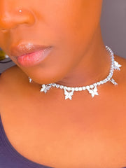 Necklace - So Icy Butterfly Choker - Wear and Wander