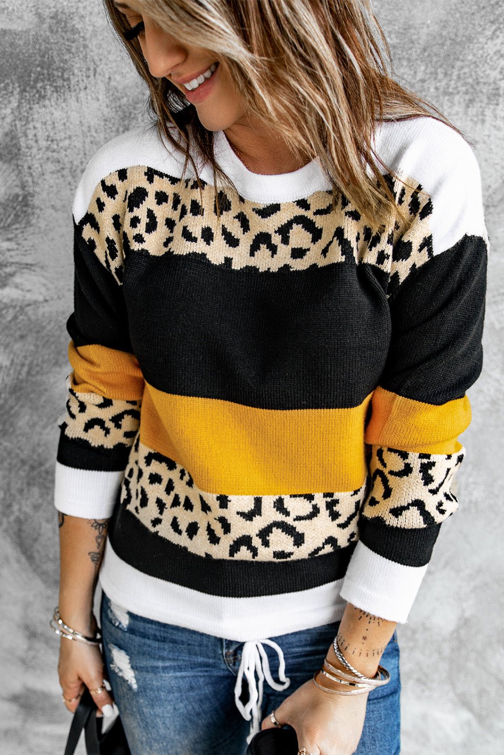 New Leopard Pullover Sweater - Wear and Wander