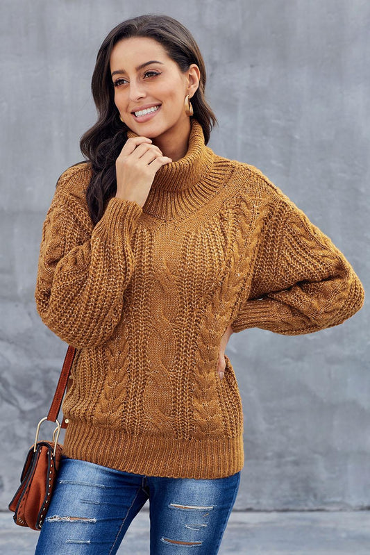 New Yellow Chunky Turtleneck Winter Sweater - Wear and Wander