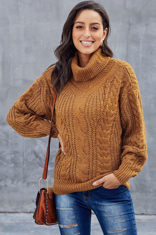 New Yellow Chunky Turtleneck Winter Sweater - Wear and Wander