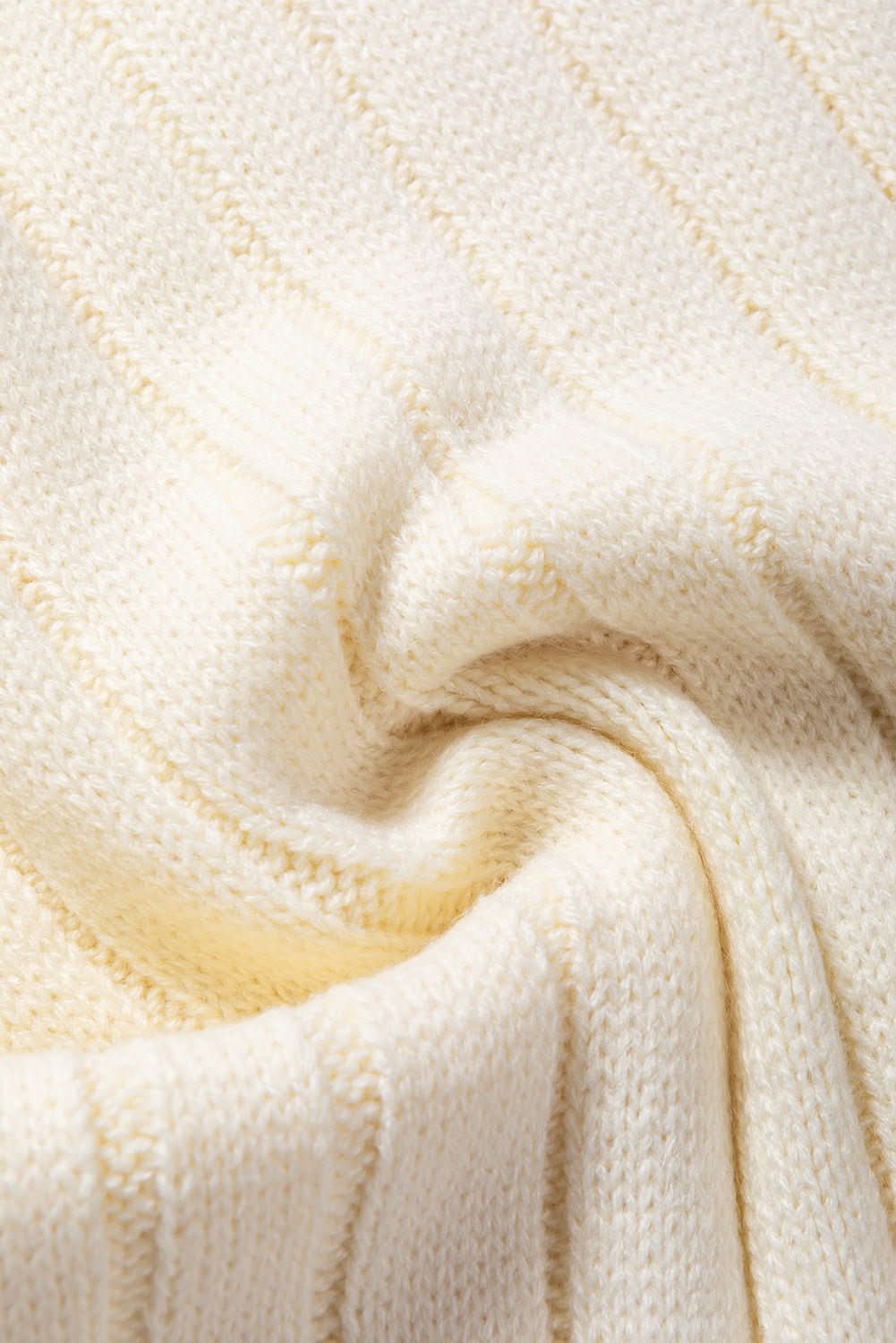 Oatmeal Cable Knit High Neck Sweater Vest - Wear and Wander