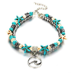 Ocean Theme Double Layer Anklet - Wear and Wander