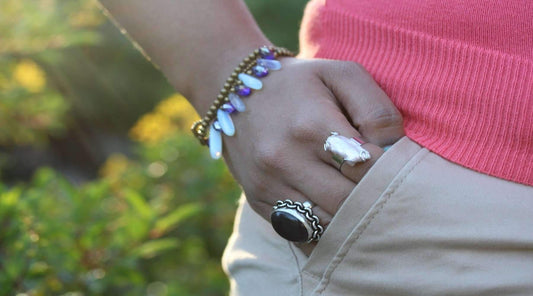 Opalite & Crystal Romance Bracelet - Wear and Wander