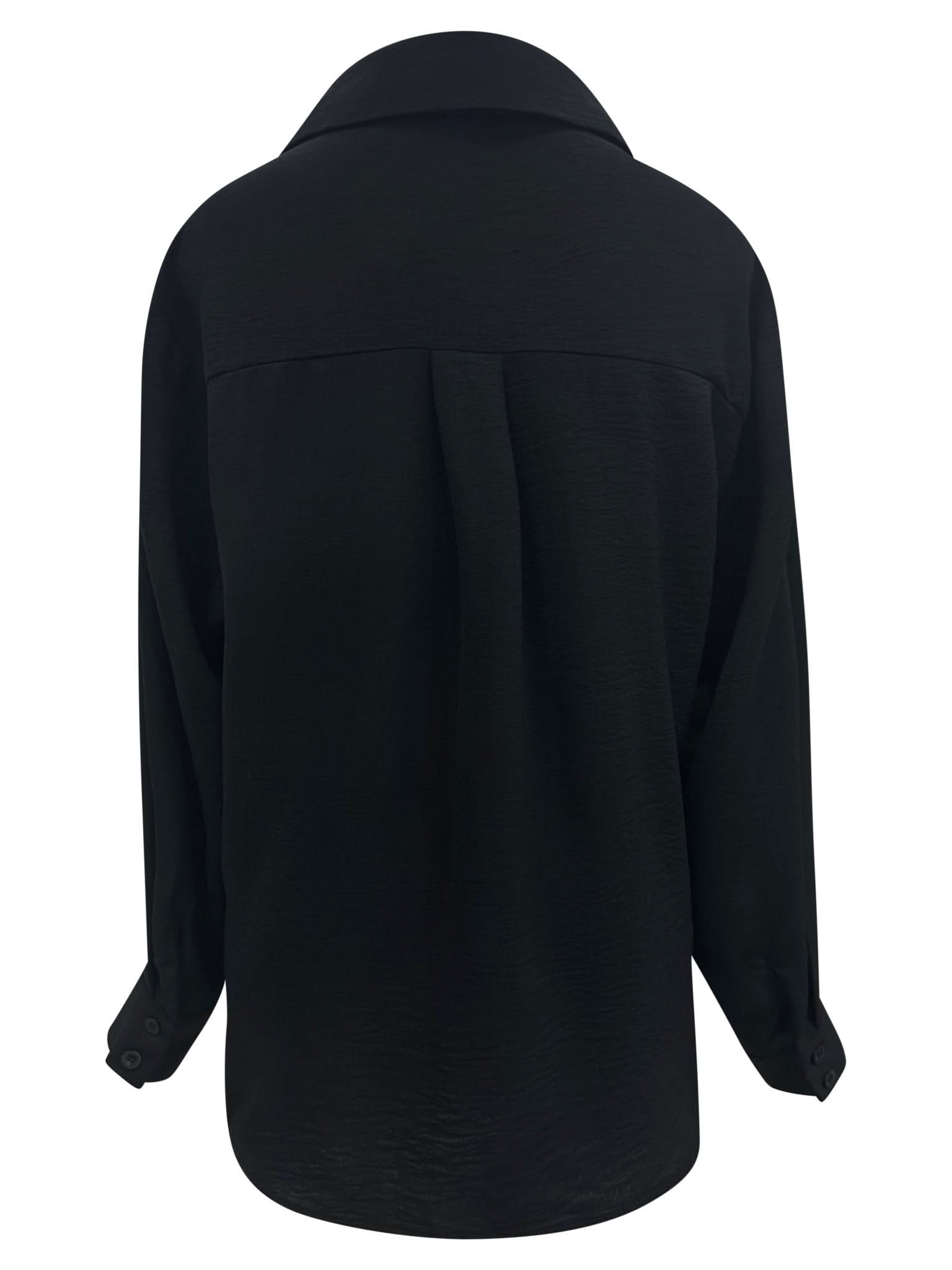 Oversized Button - Up Collared Blouse - Wear and Wander