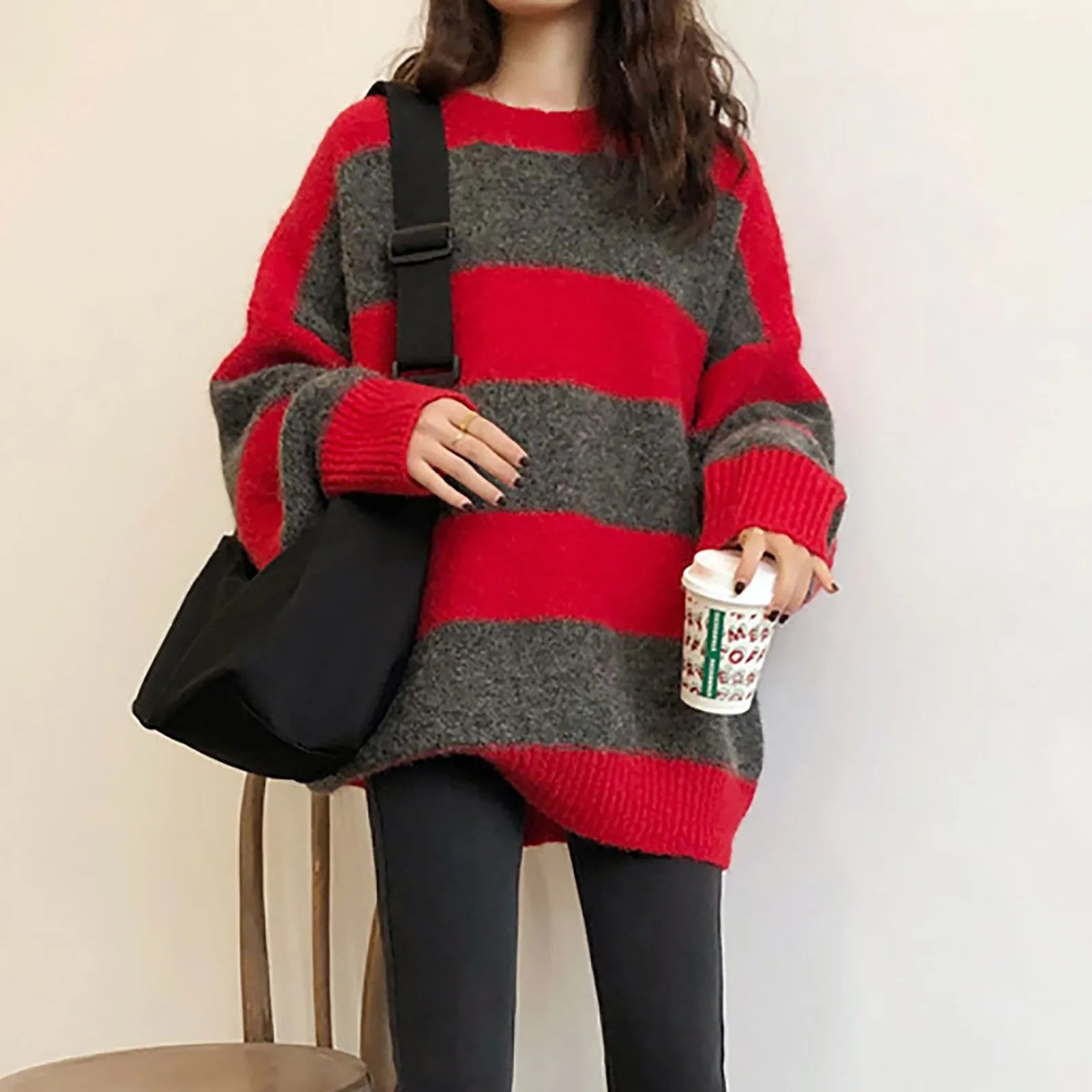 Oversized Striped Sweater - Wear and Wander