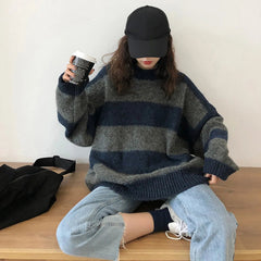 Oversized Striped Sweater - Wear and Wander