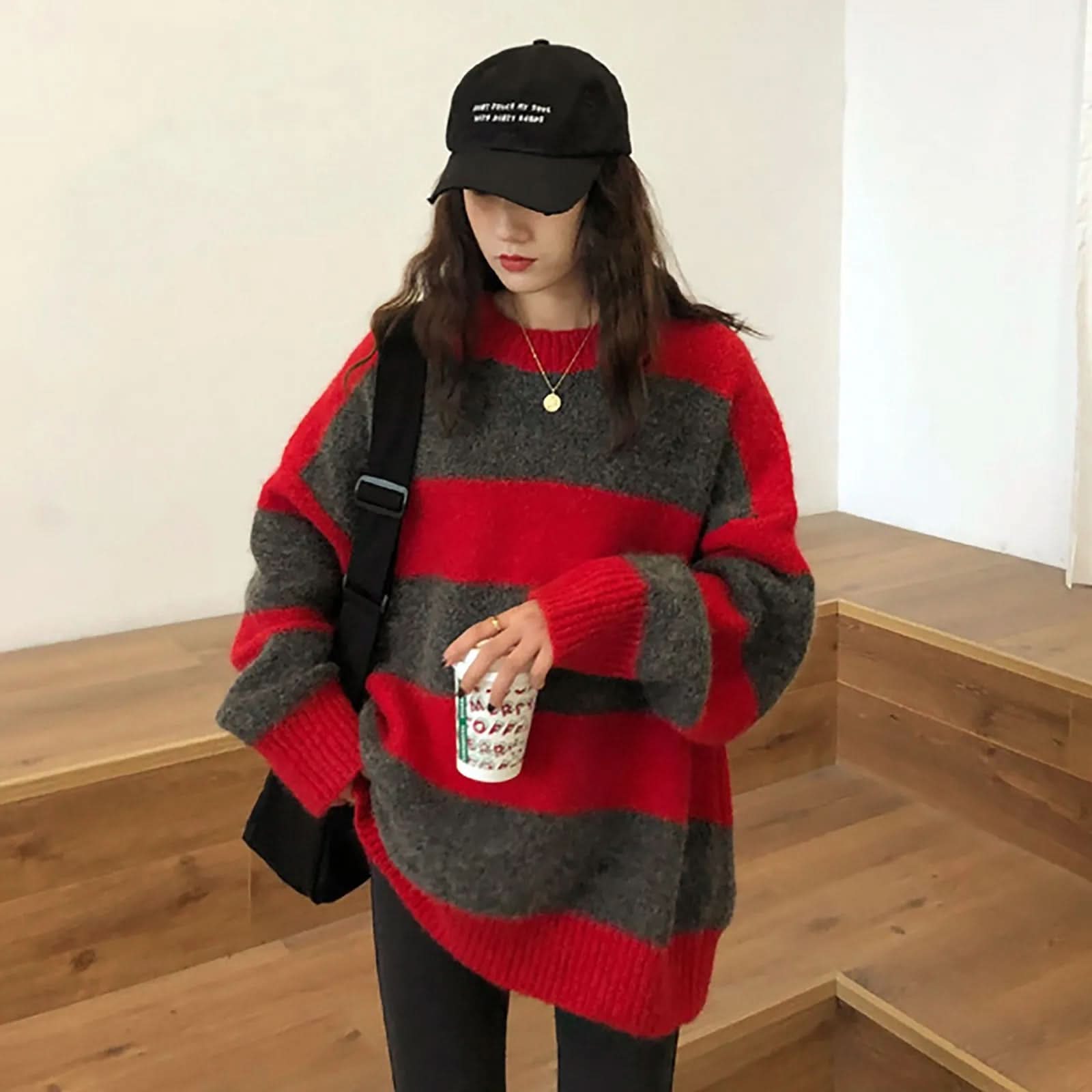 Oversized Striped Sweater - Wear and Wander