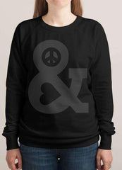 PEACE AND LOVE WOMEN SWEAT SHIRT - Wear and Wander