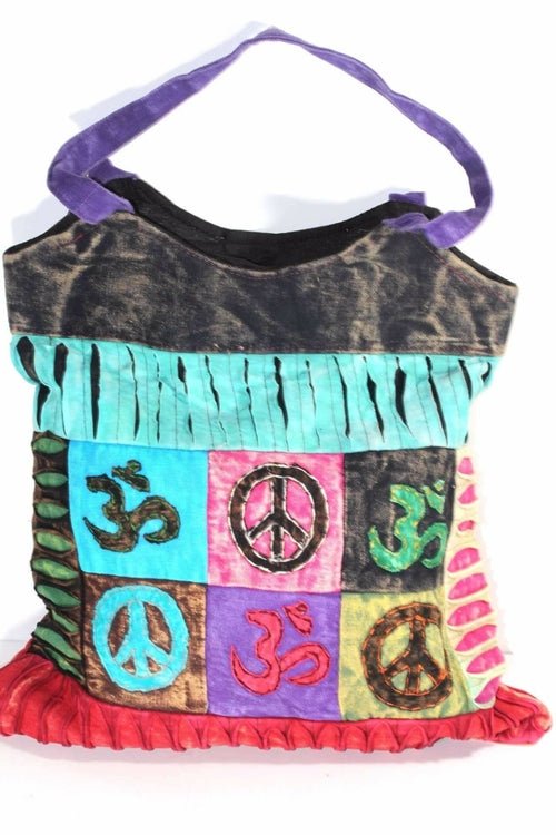 Peace & Om Patchwork Jhola Carry Bag - Wear and Wander