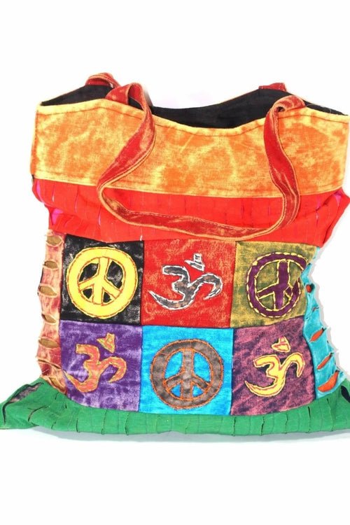 Peace & Om Patchwork Jhola Carry Bag - Wear and Wander