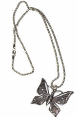 Peace Winged & Skull Head Butterfly Necklace - Wear and Wander