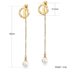 Pearl Front/Back Dangle Earrings - Wear and Wander