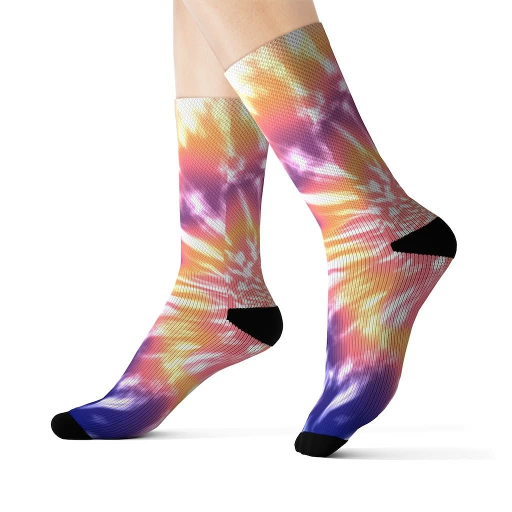 Pink Tie Dye Novelty Socks - Wear and Wander