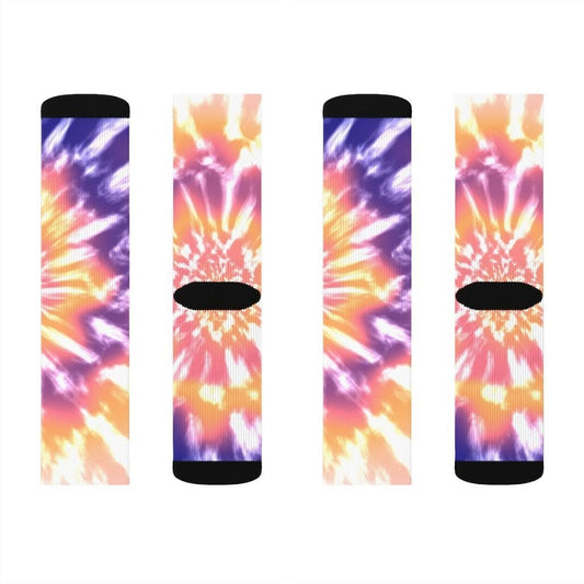 Pink Tie Dye Novelty Socks - Wear and Wander