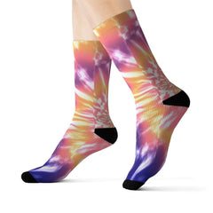 Pink Tie Dye Novelty Socks - Wear and Wander
