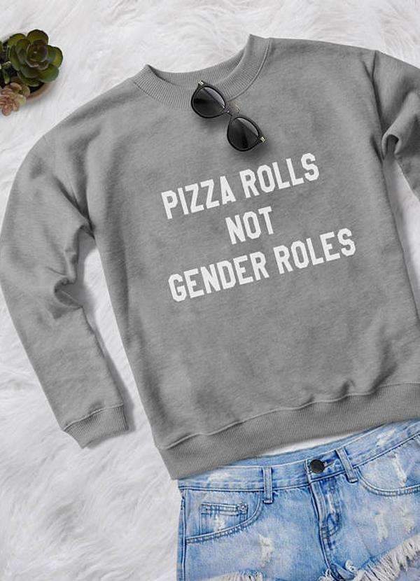 PIZZA ROLLS WOMEN SWEAT SHIRT - Wear and Wander