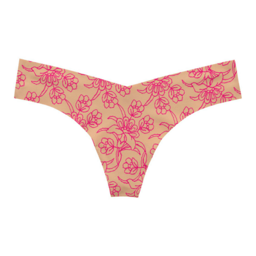 Playful Print Seamless Thong Panty Commando - Wear and Wander