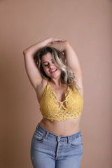 Plus Crochet Lace Longline Bralette - Wear and Wander