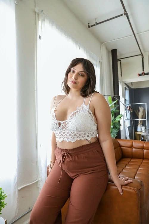 Plus Crochet Lace Longline Bralette - Wear and Wander