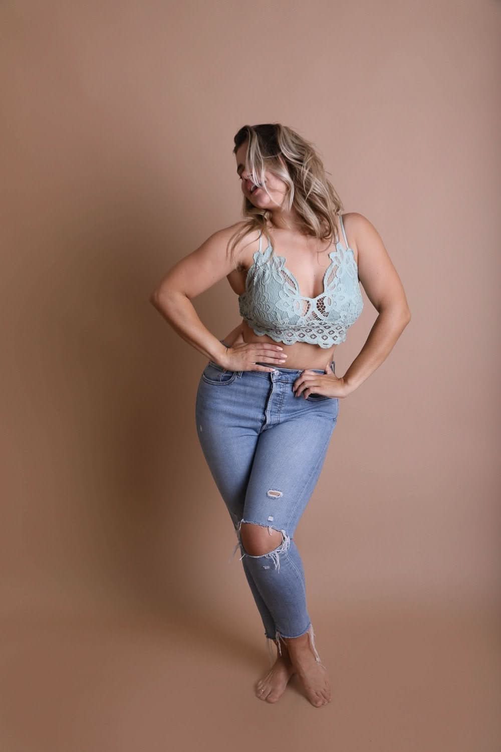 Plus Crochet Lace Longline Bralette - Wear and Wander