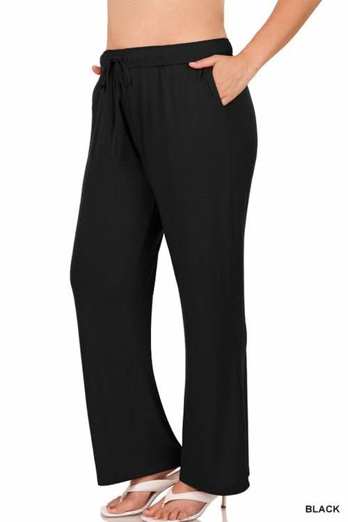 Plus Drawstring Lounge Pants - Wear and Wander