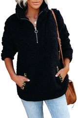 Pocketed Sherpa Pullover Sweatshirt - Wear and Wander