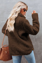 Pocketed Sherpa Pullover Sweatshirt - Wear and Wander