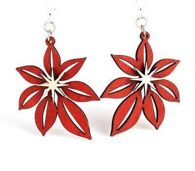 Poinsettia Earrings  1279 - Wear and Wander