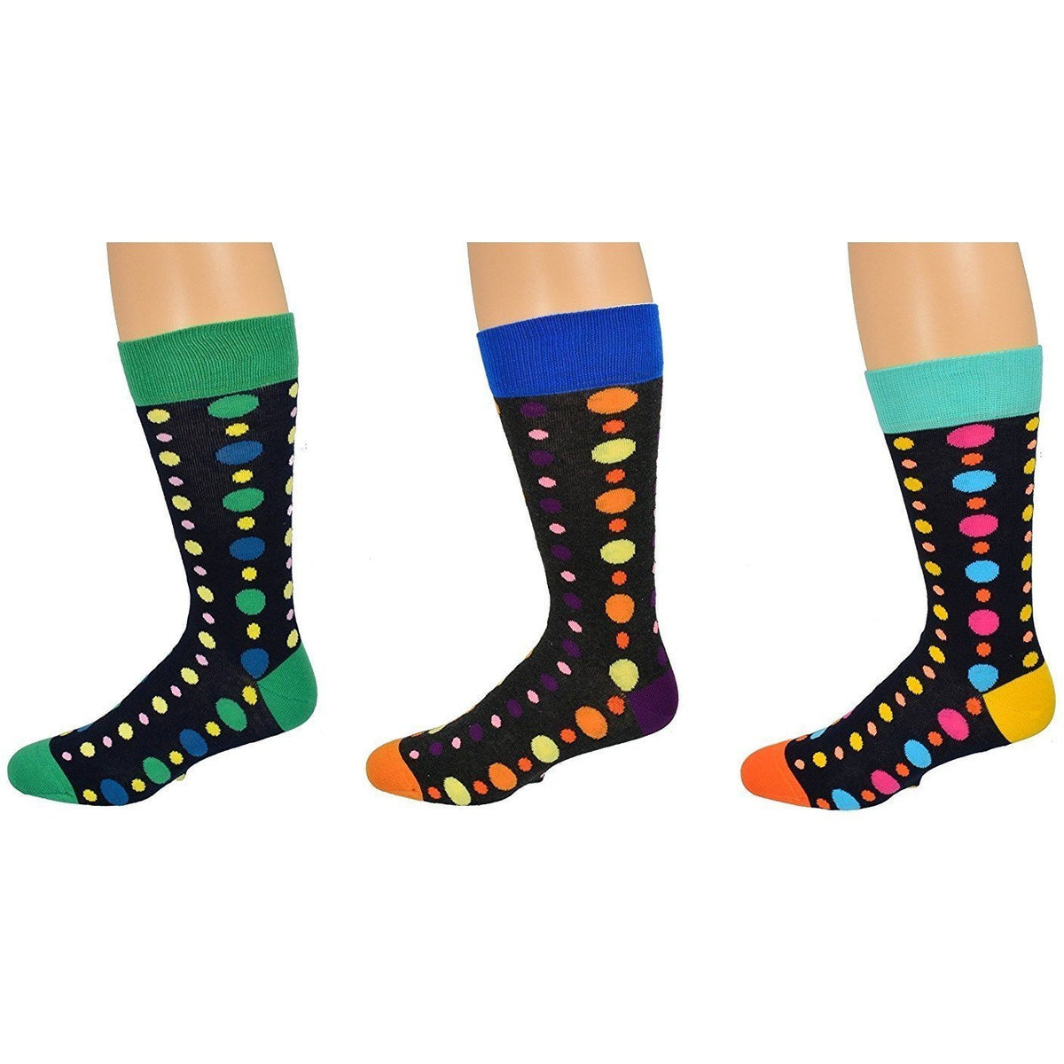 Polka Dot Pattern Colorful Crew Cotton Socks - Wear and Wander